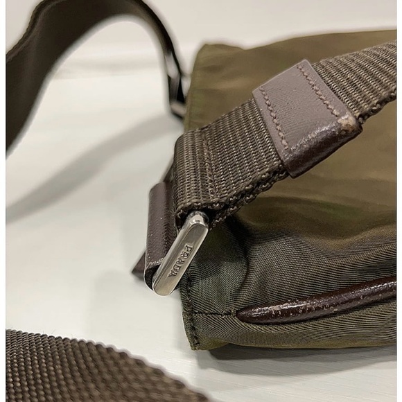 Prada Olive Green Nylon Crossbody Bag - Picture 5 of 15